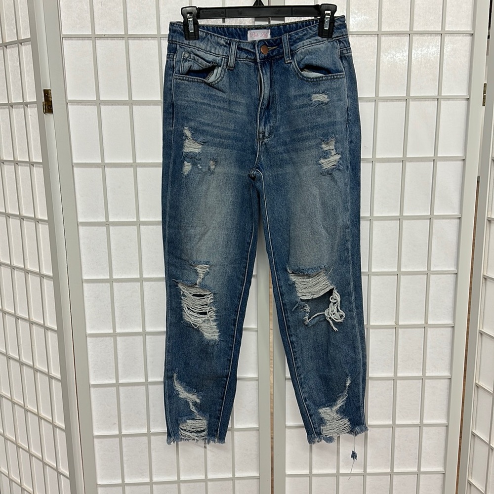 Pink Lily size 3 denim blue jeans. Great condition.